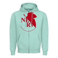 Seafoam nerv  evangelion Zipper Hoodie - artisFamous