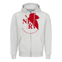 Dove Grey nerv  evangelion Zipper Hoodie - artisFamous