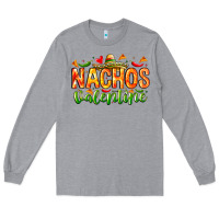 Heather Grey Nachos Valentine Long Sleeve Tee - CowhideDigitalArt