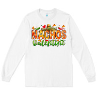 White Nachos Valentine Long Sleeve Tee - CowhideDigitalArt