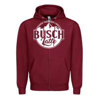 Burgundy vintage busch light Zipper Hoodie - artisFamous