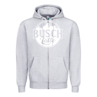 Heather Grey vintage busch light Zipper Hoodie - artisFamous