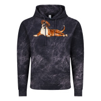 Cloud Black Boxer Dog Illustrations Vintage Hoodie - LillyAllenDesigns
