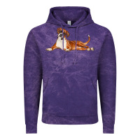 Cloud Purple Boxer Dog Illustrations Vintage Hoodie - LillyAllenDesigns