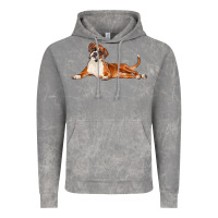 Cloud Rock Boxer Dog Illustrations Vintage Hoodie - LillyAllenDesigns