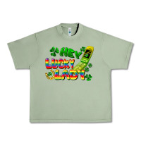 Oil Green Hey lucky lady flip phone Urban Heavy Tee - FaDigitalArtStudio