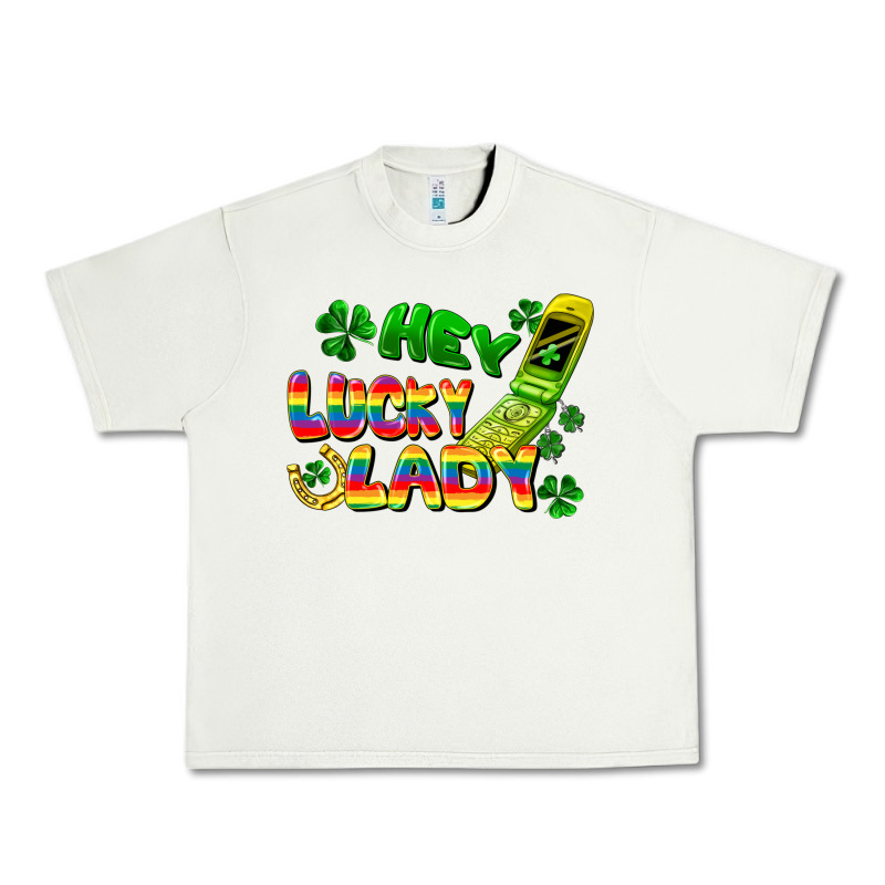 Hey Lucky Lady Flip Phone Urban Heavy Tee by FaDigitalArtStudio | Teevron