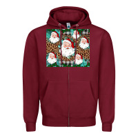 Burgundy santa Zipper Hoodie - JahusDesignShop