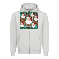 Dove Grey santa Zipper Hoodie - JahusDesignShop