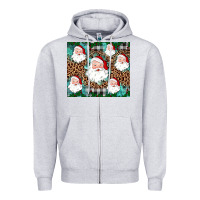 Heather Grey santa Zipper Hoodie - JahusDesignShop