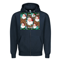 Navy santa Zipper Hoodie - JahusDesignShop