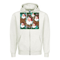 Oatmeal Heather santa Zipper Hoodie - JahusDesignShop