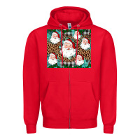 Red santa Zipper Hoodie - JahusDesignShop