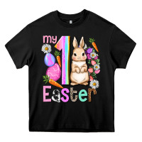 Black My first Easter Girl Easter Day Heavy Core Tee - HowdyJamesFarm