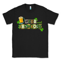 Black Beer and shamrock Classic Tee - CowGirlArtShop