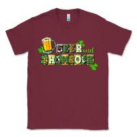 Burgundy Beer and shamrock Classic Tee - CowGirlArtShop