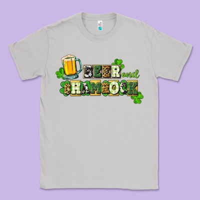 Beer And Shamrock Classic Tee Designed By Cowgirlartshop
