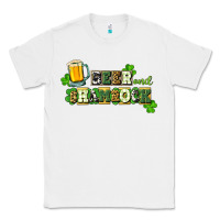 White Beer and shamrock Classic Tee - CowGirlArtShop