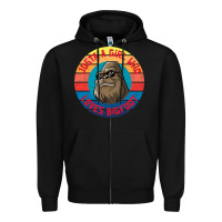 Black Retro Sunset Just A Girl Who Loves Bigfoot Zipper Hoodie - artisFamous