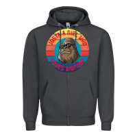 Smoke Retro Sunset Just A Girl Who Loves Bigfoot Zipper Hoodie - artisFamous