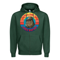 Sports Green Retro Sunset Just A Girl Who Loves Bigfoot Zipper Hoodie - artisFamous
