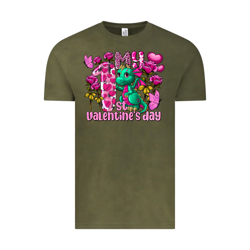 My First Valentine's Day Dragon Vintage Tee by FaDigitalArtStudio | Teevron