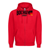 Red Bochum Zipper Hoodie - artisFamous