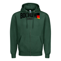 Sports Green Bochum Zipper Hoodie - artisFamous