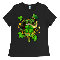 Black St. Patrick's Day lip Ladies Tee - FaDigitalArtStudio