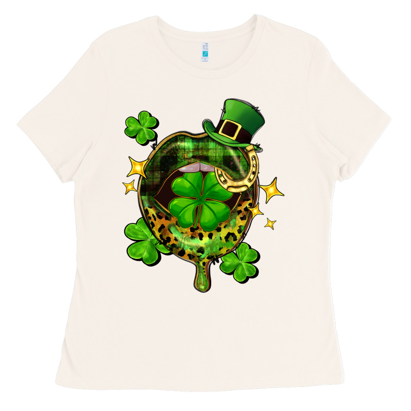St. Patrick's Day Lip Ladies Tee by FaDigitalArtStudio | Teevron