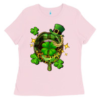 Bubblegum Pink St. Patrick's Day lip Ladies Tee - FaDigitalArtStudio