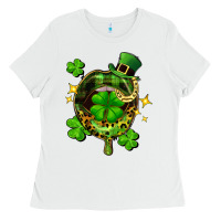 White St. Patrick's Day lip Ladies Tee - FaDigitalArtStudio
