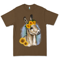 Cacao Sunflower Baby Donkey Premium Tee - RanaPortraitStore
