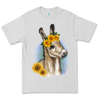 Dove Grey Sunflower Baby Donkey Premium Tee - RanaPortraitStore