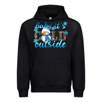 Black Baby it's cold outside Urban Hoodie - RanaPortraitStore