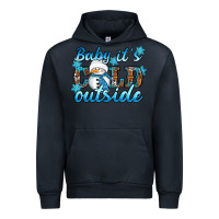 Navy Baby it's cold outside Urban Hoodie - RanaPortraitStore