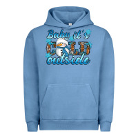 Pigment Pebble Blue Baby it's cold outside Urban Hoodie - RanaPortraitStore