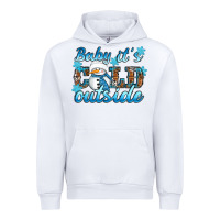 White Baby it's cold outside Urban Hoodie - RanaPortraitStore