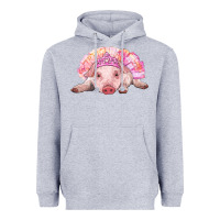Heather Grey balerina baby pig with tutu Heavyweight Hoodie - RanaPortraitStore