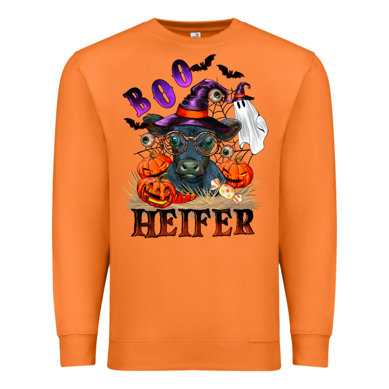 Boo Heifer Black Angus Premium Sweatshirt by RanaPortraitStore | Teevron