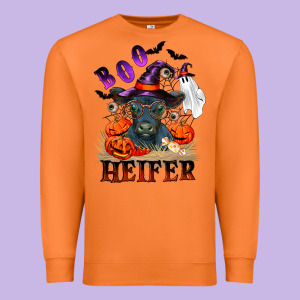 Boo Heifer Black Angus Premium Sweatshirt Designed By Ranaportraitstore