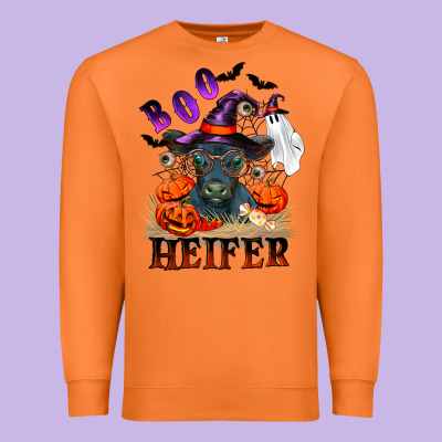 Boo Heifer Black Angus Premium Sweatshirt Designed By Ranaportraitstore