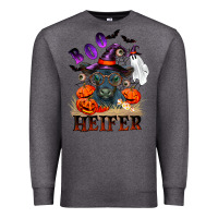 Charcoal Heather Boo heifer black angus Premium Sweatshirt - RanaPortraitStore