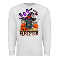 Oatmeal Heather Boo heifer black angus Premium Sweatshirt - RanaPortraitStore