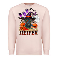 Pale Pink Boo heifer black angus Premium Sweatshirt - RanaPortraitStore