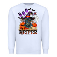White Boo heifer black angus Premium Sweatshirt - RanaPortraitStore