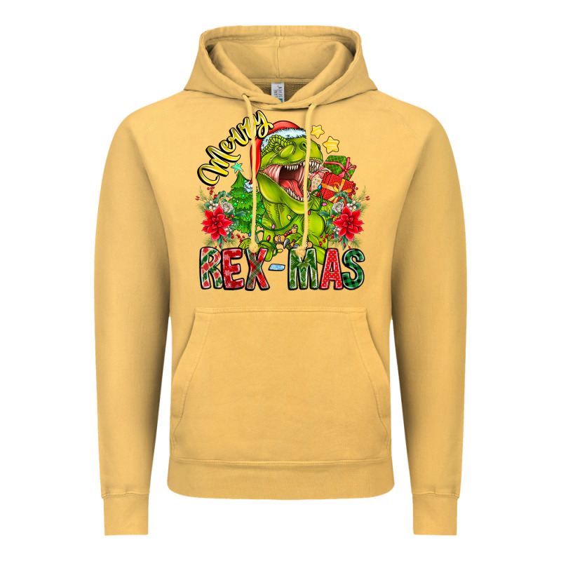 Merry Rexmas Vintage Hoodie by CowhideDigitalArt | Teevron