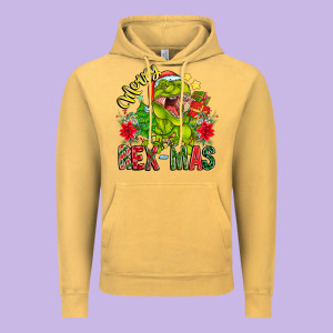 Merry Rexmas Vintage Hoodie Designed By Cowhidedigitalart