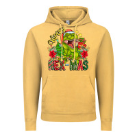 Vintage Mustard Merry Rexmas Vintage Hoodie - CowhideDigitalArt