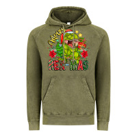 Vintage Olive Merry Rexmas Vintage Hoodie - CowhideDigitalArt